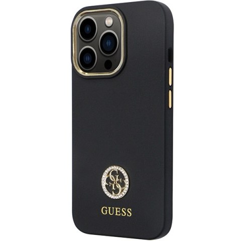 Etui Guess GUHCP13XM4DGPK Apple iPhone 13 Pro Max hardcase Silicone Logo Strass 4G czarny/black