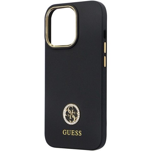 Etui Guess GUHCP13XM4DGPK Apple iPhone 13 Pro Max hardcase Silicone Logo Strass 4G czarny/black