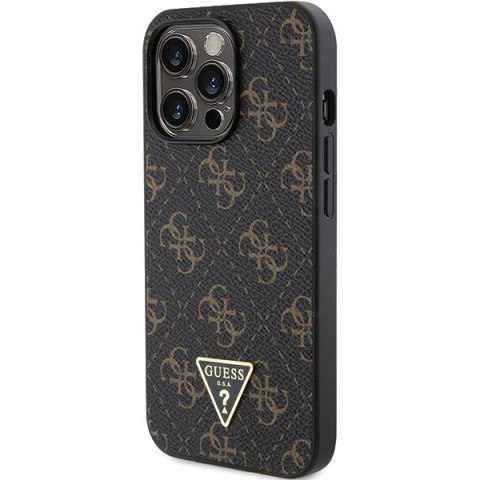 Etui na telefon iPhone 13 Pro Max Guess czarne hardcase 4G Triangle