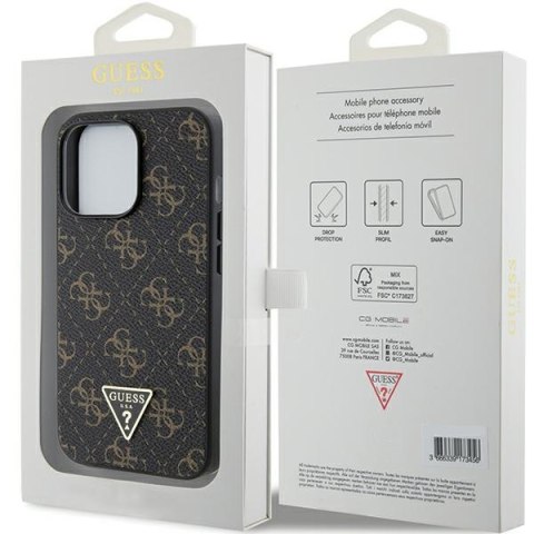 Etui na telefon iPhone 13 Pro Max Guess czarne hardcase 4G Triangle