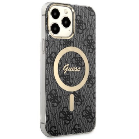 Etui na telefon iPhone 13 Pro Max Guess 4G MagSafe czarne