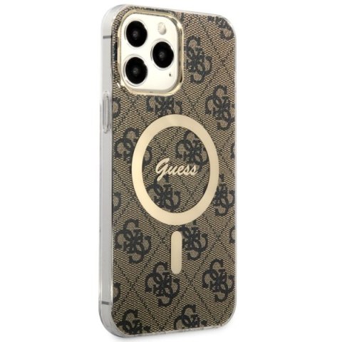 Etui iPhone 13 Pro Max Guess 4G MagSafe brązowe