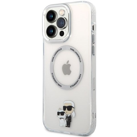 Etui Karl Lagerfeld KKLHMP13XHNKCIT Apple iPhone 13 Pro Max hardcase transparent Iconic Karl&Choupette Magsafe