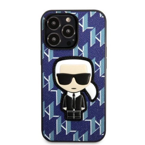 Etui na telefon iPhone 13 Pro Max Karl Lagerfeld niebieskie Monogram