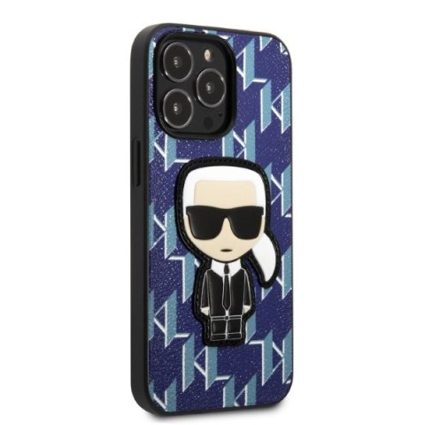 Etui na telefon iPhone 13 Pro Max Karl Lagerfeld niebieskie Monogram