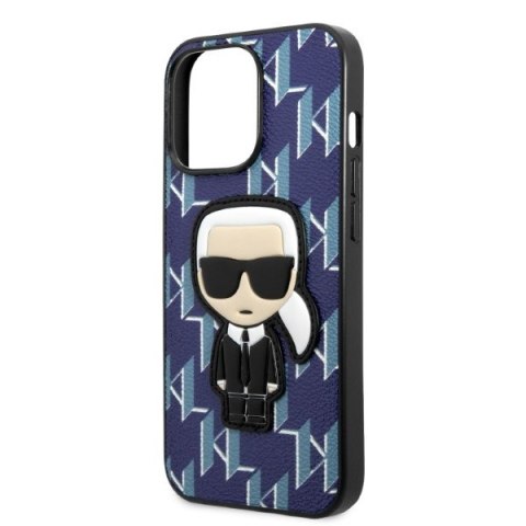 Etui na telefon iPhone 13 Pro Max Karl Lagerfeld niebieskie Monogram