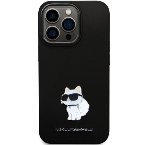 Etui na telefon iPhone 13 Pro Max Karl Lagerfeld czarne silikonowe