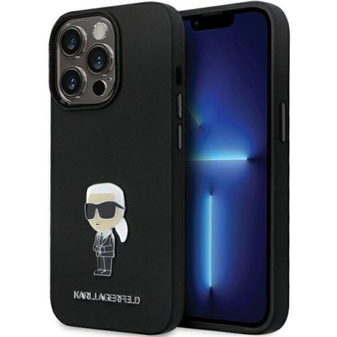 Etui na telefon iPhone 13 Pro Max Karl Lagerfeld czarne silikonowe