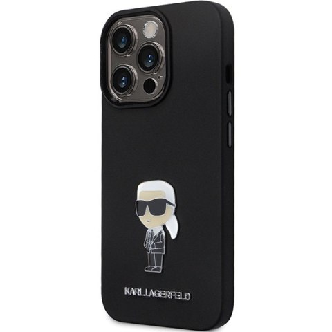 Etui na telefon iPhone 13 Pro Max Karl Lagerfeld czarne silikonowe