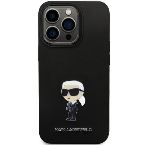 Etui na telefon iPhone 13 Pro Max Karl Lagerfeld czarne silikonowe