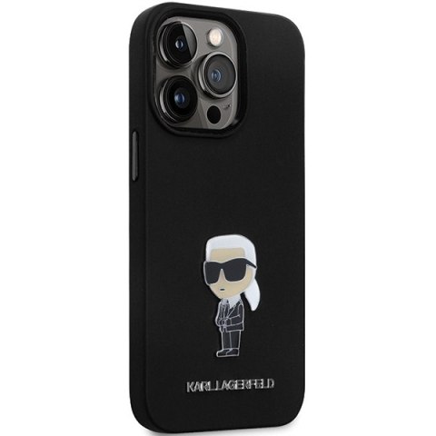 Etui na telefon iPhone 13 Pro Max Karl Lagerfeld czarne silikonowe