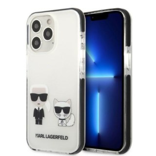 Etui na telefon iPhone 13 Pro Max Karl Lagerfeld Karl&Choupette białe