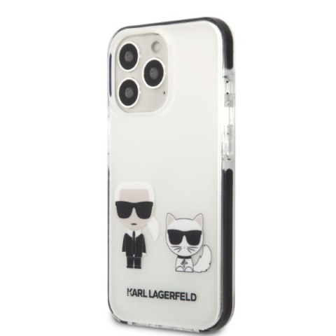 Etui na telefon iPhone 13 Pro Max Karl Lagerfeld Karl&Choupette białe