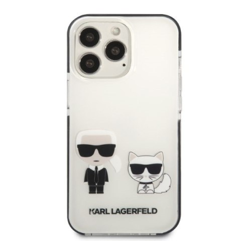 Etui na telefon iPhone 13 Pro Max Karl Lagerfeld Karl&Choupette białe