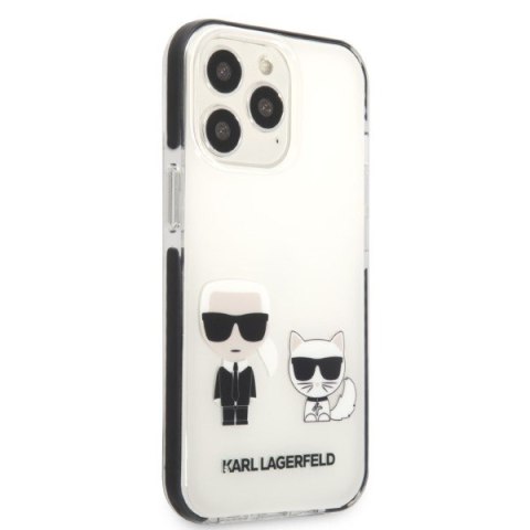 Etui na telefon iPhone 13 Pro Max Karl Lagerfeld Karl&Choupette białe