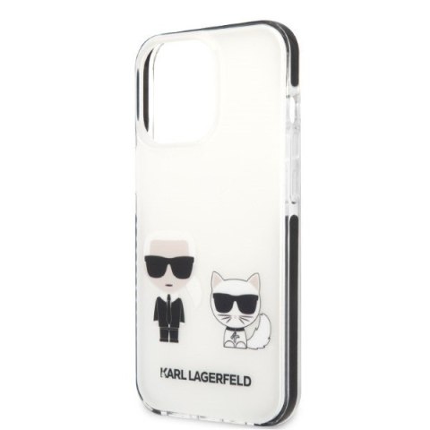 Etui na telefon iPhone 13 Pro Max Karl Lagerfeld Karl&Choupette białe