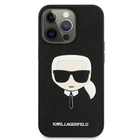 Etui na telefon iPhone 13 Pro Karl Lagerfeld czarne Saffiano