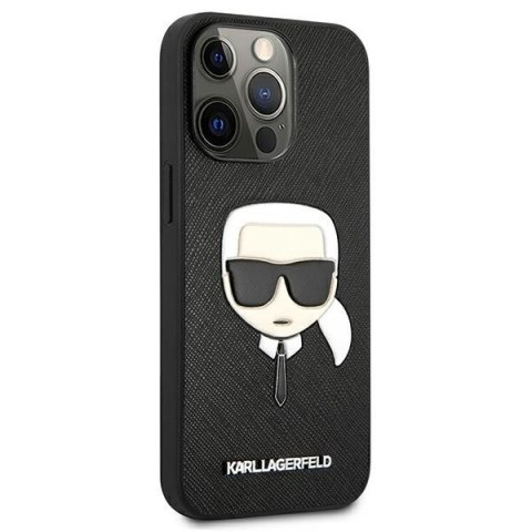 Etui na telefon iPhone 13 Pro Karl Lagerfeld czarne Saffiano