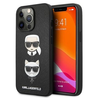 Etui na telefon iPhone 13 Pro Karl Lagerfeld Saffiano Karl & Choupette