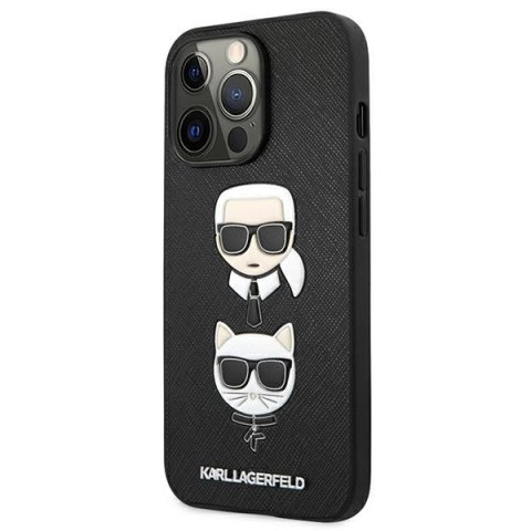 Etui na telefon iPhone 13 Pro Karl Lagerfeld Saffiano Karl & Choupette