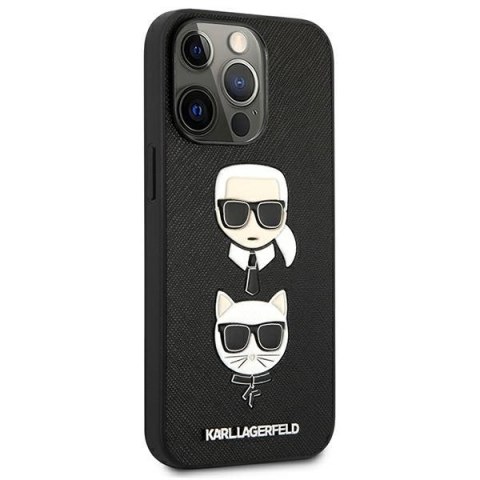 Etui na telefon iPhone 13 Pro Karl Lagerfeld Saffiano Karl & Choupette