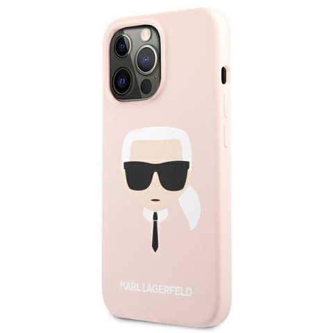 Etui na telefon iPhone 13 Pro Karl Lagerfeld jasnoróżowe silikonowe