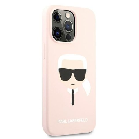 Etui na telefon iPhone 13 Pro Karl Lagerfeld jasnoróżowe silikonowe