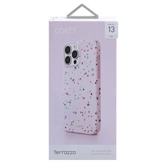 Etui iPhone 13 Pro UNIQ Coehl Terrazzo różowy / blush pink