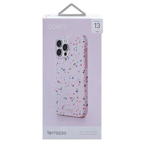 Etui na telefon iPhone 13 Pro UNIQ Coehl Terrazzo różowy blush pink