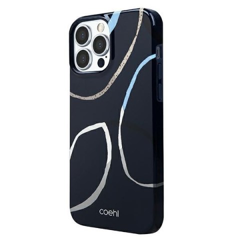 Etui na telefon iPhone 13 Pro UNIQ Coehl Valley granatowy deep navy