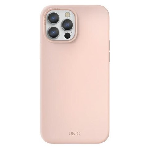 Etui na telefon iPhone 13 Pro UNIQ Lino Hue różowy - elegancka ochrona