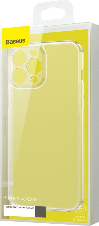 Etui Baseus Frosted Glass Apple iPhone 13 Pro przezroczysty