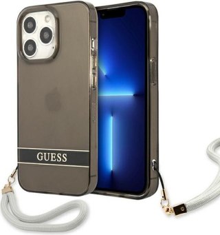 Etui na telefon iPhone 13 Pro Guess GUHCP13LHTSGSK czarny hardcase