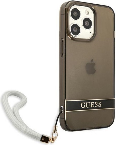 Etui na telefon iPhone 13 Pro Guess GUHCP13LHTSGSK czarny hardcase