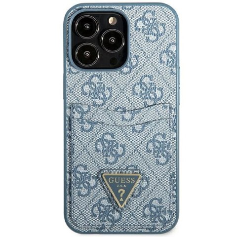 Etui Guess GUHCP13LP4TPB Apple iPhone 13 Pro niebieski/blue hardcase 4G Triangle Logo Cardslot