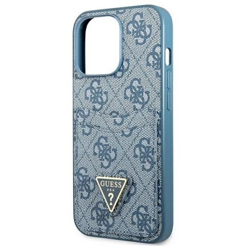 Etui Guess GUHCP13LP4TPB Apple iPhone 13 Pro niebieski/blue hardcase 4G Triangle Logo Cardslot