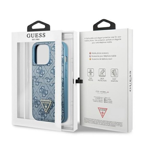 Etui Guess GUHCP13LP4TPB Apple iPhone 13 Pro niebieski/blue hardcase 4G Triangle Logo Cardslot