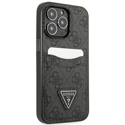 Etui Guess GUHCP13LP4TPK Apple iPhone 13 Pro czarny/black hardcase 4G Triangle Logo Cardslot