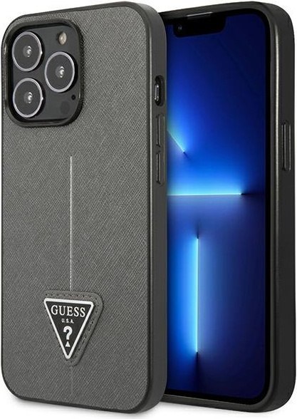 Etui na telefon iPhone 13 Pro Guess GUHCP13LPSATLG srebrny hardcase