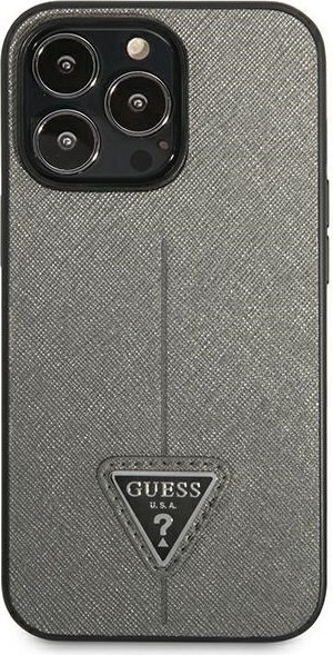 Etui na telefon iPhone 13 Pro Guess GUHCP13LPSATLG srebrny hardcase