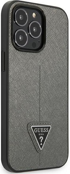 Etui na telefon iPhone 13 Pro Guess GUHCP13LPSATLG srebrny hardcase