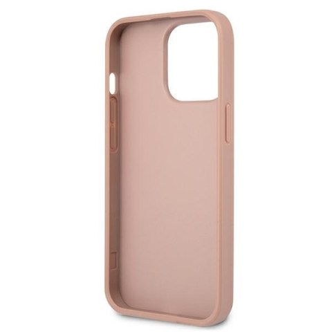 Etui na telefon iPhone 13 Pro Guess różowe hardcase Saffiano