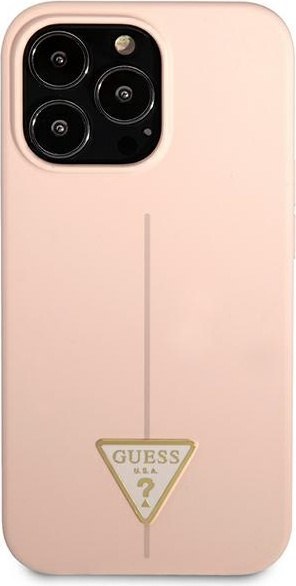 Etui na telefon iPhone 13 Pro Guess różowe hardcase silikonowe