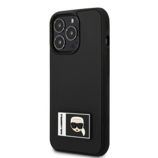 Etui na telefon iPhone 13 Pro Karl Lagerfeld czarne Ikonik Patch