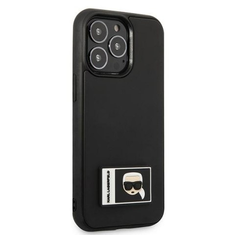 Etui na telefon iPhone 13 Pro Karl Lagerfeld czarne Ikonik Patch