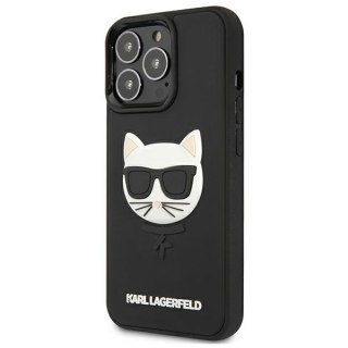 Etui iPhone 13 Pro Karl Lagerfeld czarne 3D Rubber Choupette