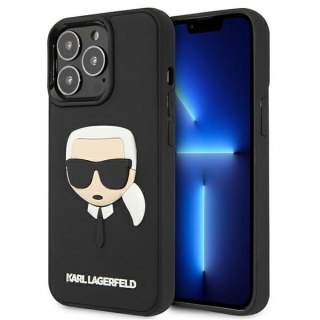 Etui iPhone 13 Pro Karl Lagerfeld czarne 3D Rubber Karl's Head