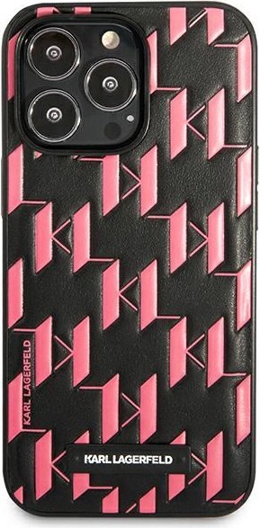 Etui iPhone 13 Pro Karl Lagerfeld różowe Monogram Plaque