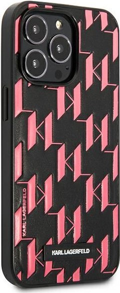 Etui iPhone 13 Pro Karl Lagerfeld różowe Monogram Plaque