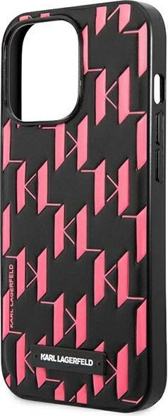 Etui iPhone 13 Pro Karl Lagerfeld różowe Monogram Plaque